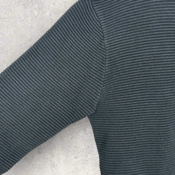 Aritzia Wilfred Cashmere Silk Black Ribbed Knit Sweater Dress Size Large Minimal - Picture 8 of 15